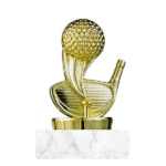 Golf pokal weiss